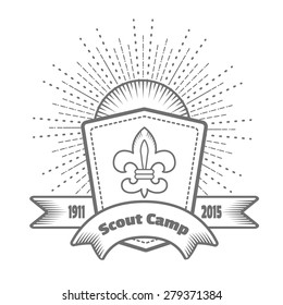 Vector emblem (logo) Scout camp