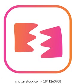 Vector emblem for social media. Icon - communication