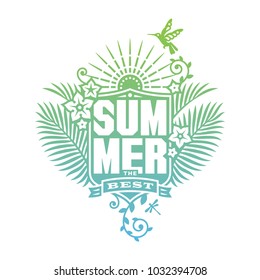Vector emblem for summer party