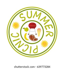 Vector emblem of summer picnic