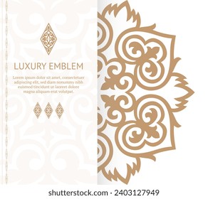 Emblemas vectoriales. Elementos florales clásicos y elegantes. Se puede usar para la joyería, la belleza y la industria de la moda. Ideal para logotipo, monograma, invitación, volante