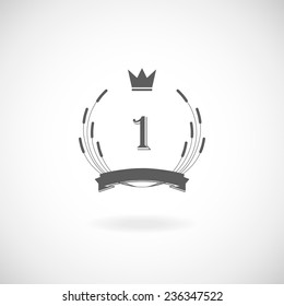 Vector emblems. laurel wreath. Victory  and success.