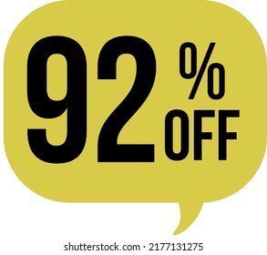Vector emblems sale tags, discount percentage.