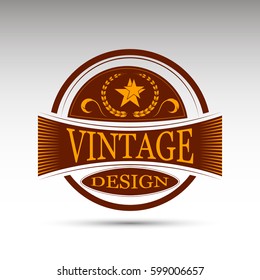 The vector emblem.Vintage design
