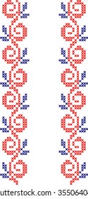 The vector embroidered flowers 