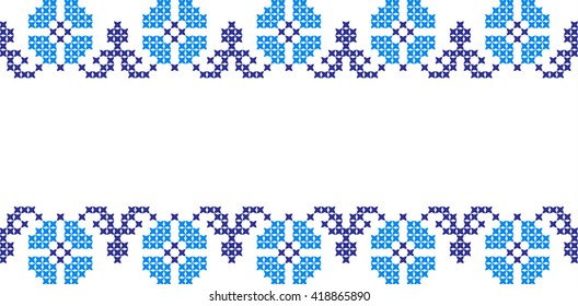 The vector embroidered flowers 