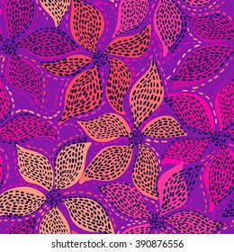 Vektorstickerei Blumen Muster. nahtloses Design 