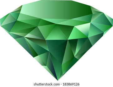 vector emerald on the transparent background