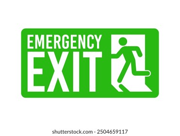 Vector Emergency Exit Sign Illustration