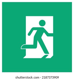 vector emergency and first aid sign iso standard icon pictogram emergency exit