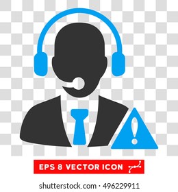 Vector Emergency Service EPS vector icon. Illustration style is flat iconic bicolor blue and gray symbol on a transparent background.