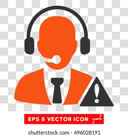 Vector Emergency Service EPS vector pictogram. Illustration style is flat iconic bicolor gray and orange symbol on a transparent background.