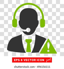 Vector Emergency Service EPS vector pictograph. Illustration style is flat iconic bicolor eco green and gray symbol on a transparent background.