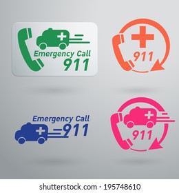 Vector emergency service icons