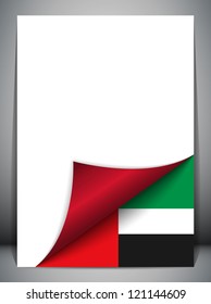Vector - Emirates Country Flag Turning Page