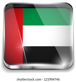 Vector - Emirates Flag Smartphone Application Square Buttons