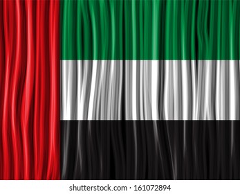 Vector - Emirates Flag Wave Fabric Texture Background