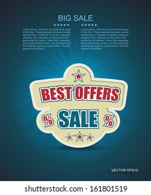 Vector emlbem for best offer. With place for text. 