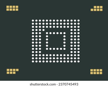 vector of emmc or ufs universal flash storage bga 153 chip for mobile and smartphone storage 