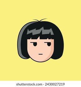 Vector emoji. Angry face. Emoji. Cute emoticon isolated on white background.