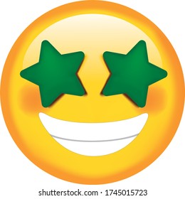 Vector emoji. Face. Happy. Emoji. Cute emoticon isolated on white background.
