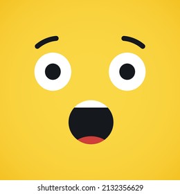 Vector Emoji  Flushed Face Illustration. Emoticon Face Icon Illustration. Vector Design Art Trendy Communication Chat Elements. For Cards, T-Shirts, Wallpaper, Greeting Cards, etc.