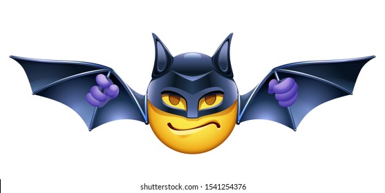 Vector Emoji Halloween Chat Smiley Smirking Stock Vector Royalty Free