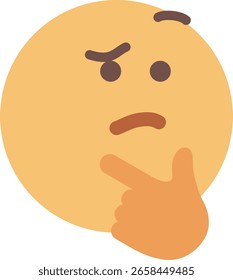 Vector Emoji Icon 2d Cara de preocupación
