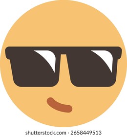 Vector Emoji Icon 2d Gafas de la cara lindo