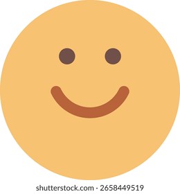 Smiley de face 2d do ícone do vetor Emoji