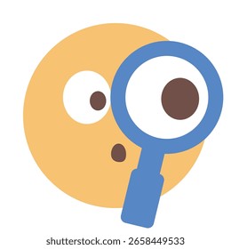 Vetor Emoji Icon 2d Pesquisa de rosto