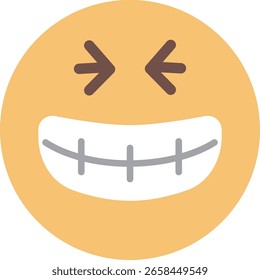 Vector Emoji Icon 2d Face happy