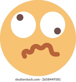 Vector Emoji Icon 2d Cara loca