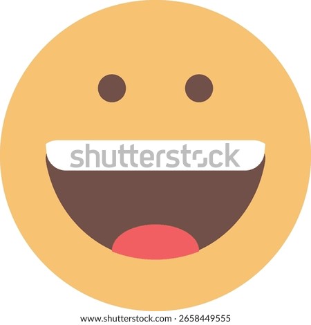 Vector Emoji Icon 2d Face happy