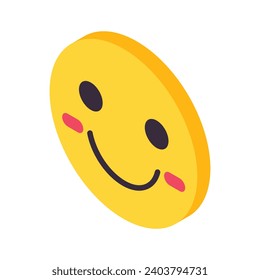 Vector emoji vector illustration. yellow head web emotional smile symbol.