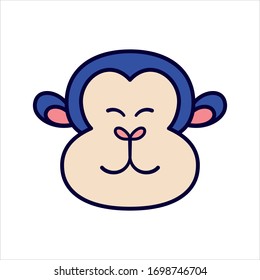 Vector Emoji Kawaii Cute Cartoon Normal Face Isolated