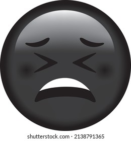 Vector emoji. Sad Face. Sad Face Emoji. Cute emoticon isolated on white background.