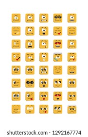 Vector Emoji Set Chat Emote Changeable Color