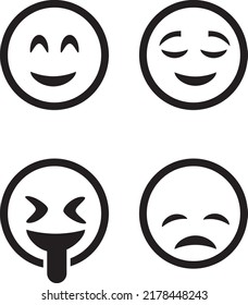 vector emoji set isolated on white background, vector illustration..eps
