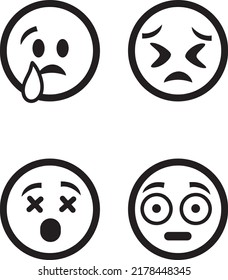 vector emoji set isolated on white background, vector illustration8.eps
