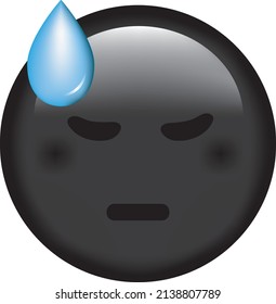 Vector emoji. Smiling face. Sad face. Smile vector emoji. Happy emoticon. Cute emoticon isolated on white background.
