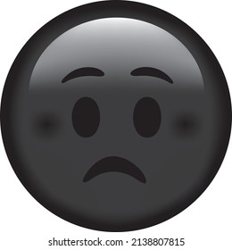 Vector emoji. Smiling face. Sad face. Smile vector emoji. Happy emoticon. Cute emoticon isolated on white background.
