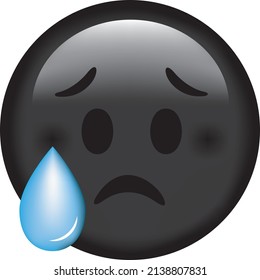 Vector emoji. Smiling face. Sad face. Smile vector emoji. Happy emoticon. Cute emoticon isolated on white background.