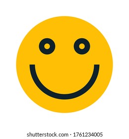 Vektor Emoji. Lächelndes Gesicht. Lächle Vektoremoji. Fröhliches Emoticon. Lächelndes Gesicht, Vektorsymbol. Vektorgrafik.
