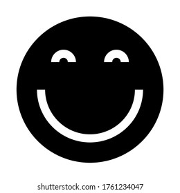 Emoji vector. Cara sonriente. Sonreír emoji vector. Feliz emoticono. Símbolo de icono del vector facial sonriente. ilustración vectorial.