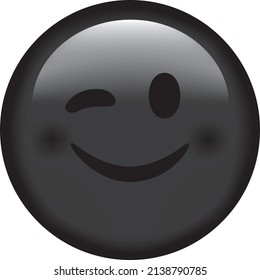Vector emoji. Smiling face. Smile vector emoji. Happy emoticon. Cute emoticon isolated on white background.
