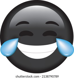 Vector emoji. Smiling face. Smile vector emoji. Happy emoticon. Cute emoticon isolated on white background.
