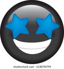 Vector emoji. Smiling face. Smile vector emoji. Happy emoticon. Cute emoticon isolated on white background.