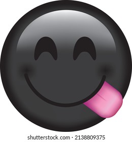 Emoji vector. Cara sonriente. Sonreír emoji vector. Feliz emoticono. Emoticon lindo aislado en el fondo blanco.