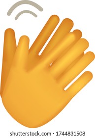 Emoji vector. Emoji sonriente. Feliz. Emoticon de mano suave aislado en fondo blanco.